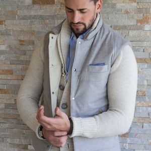 Cucinelli Like Quilted Wool Cashmere Vest